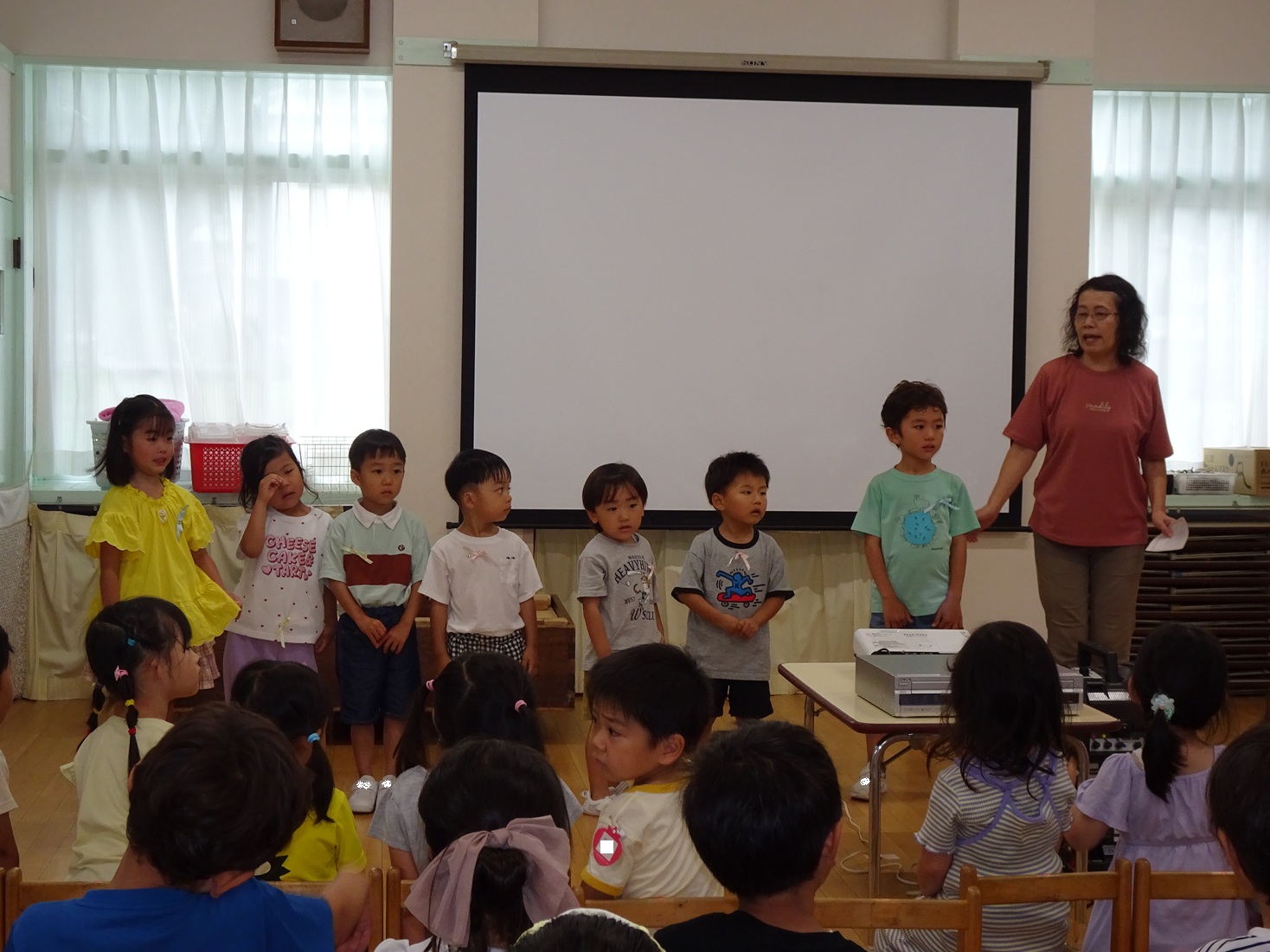 7・８月誕生会　収穫-2　大掃除　1学期終業　他